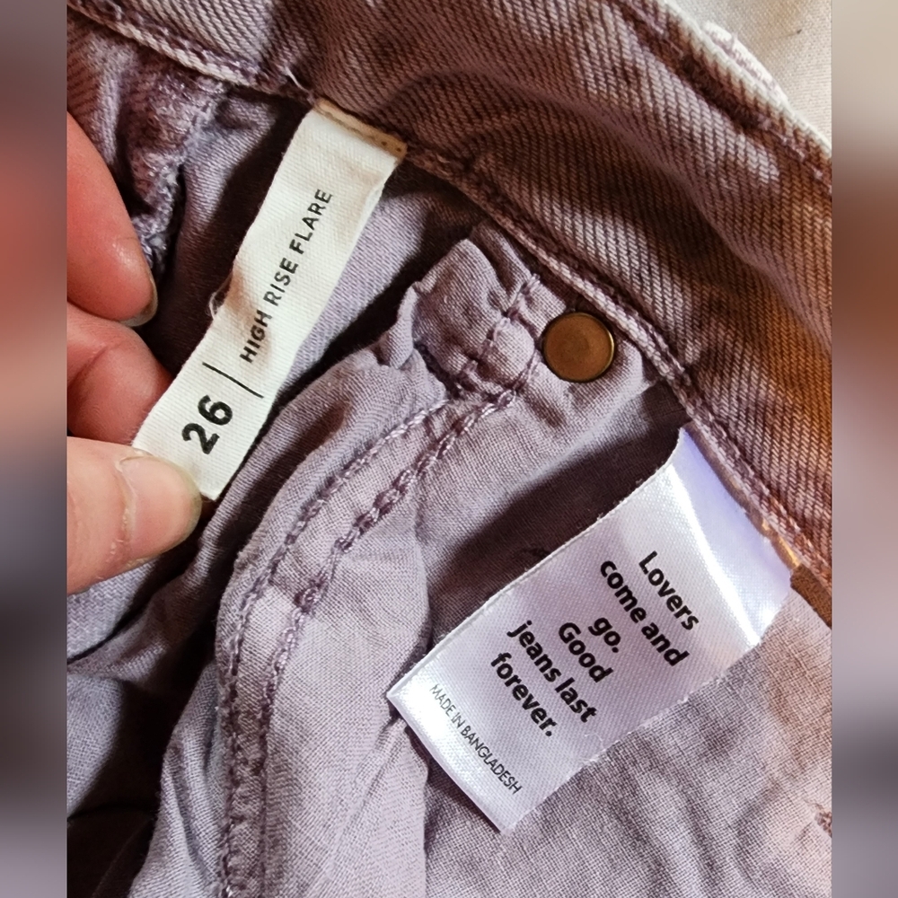 PacSun Lavendar High-Rise Flare Jeans - Picture 7 of 7